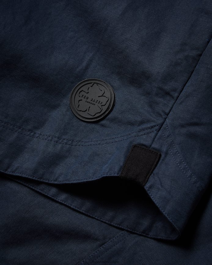 Ted Baker amoret harrington shacket met lange mouwen marine kleding Heren 6R02N1638