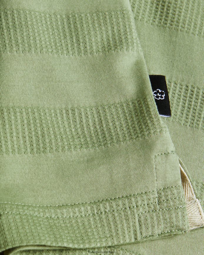 Ted Baker Irby SS-polo met getextureerde strepen lichtgroen kleding Heren 6R02N1691
