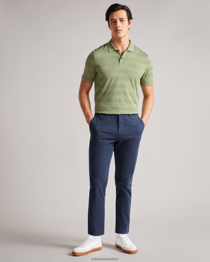 Ted Baker Irby SS-polo met getextureerde strepen lichtgroen kleding Heren 6R02N1691