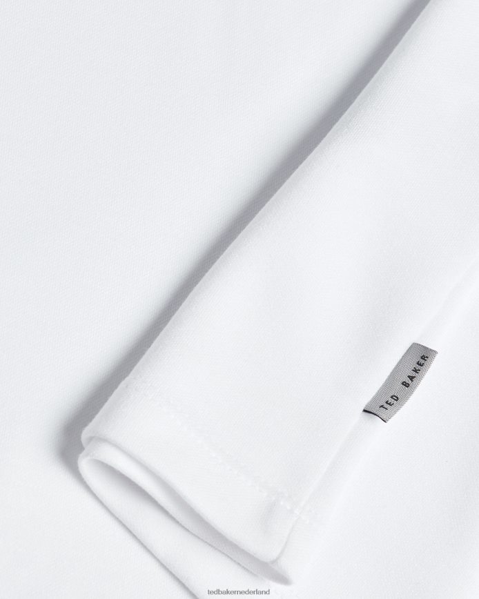 Ted Baker frend ss geweven kraagpolo wit kleding Heren 6R02N1643