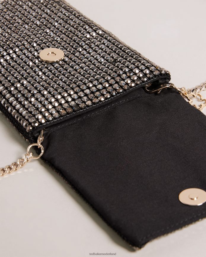 Ted Baker Glitzah kristallen crossbodytasje zwart cadeaus vrouwen 6R02N825