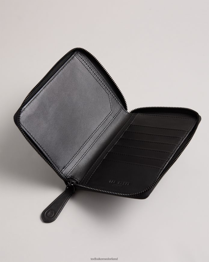 Ted Baker Tobery House geruite leren reisset zwart cadeaus verzameling 6R02N1739