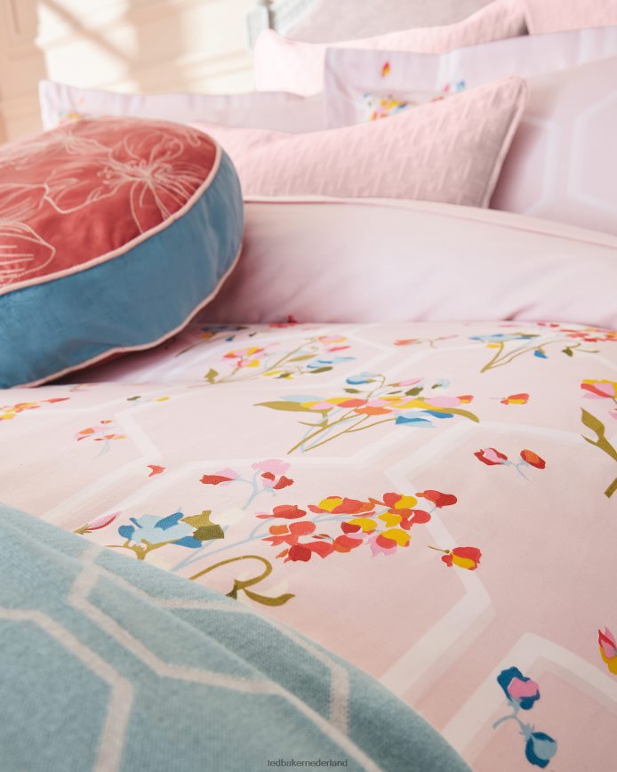 Ted Baker pmint pepermunt volledige/queensize dekbedovertrekset roze huishoudartikelen verzameling 6R02N2098