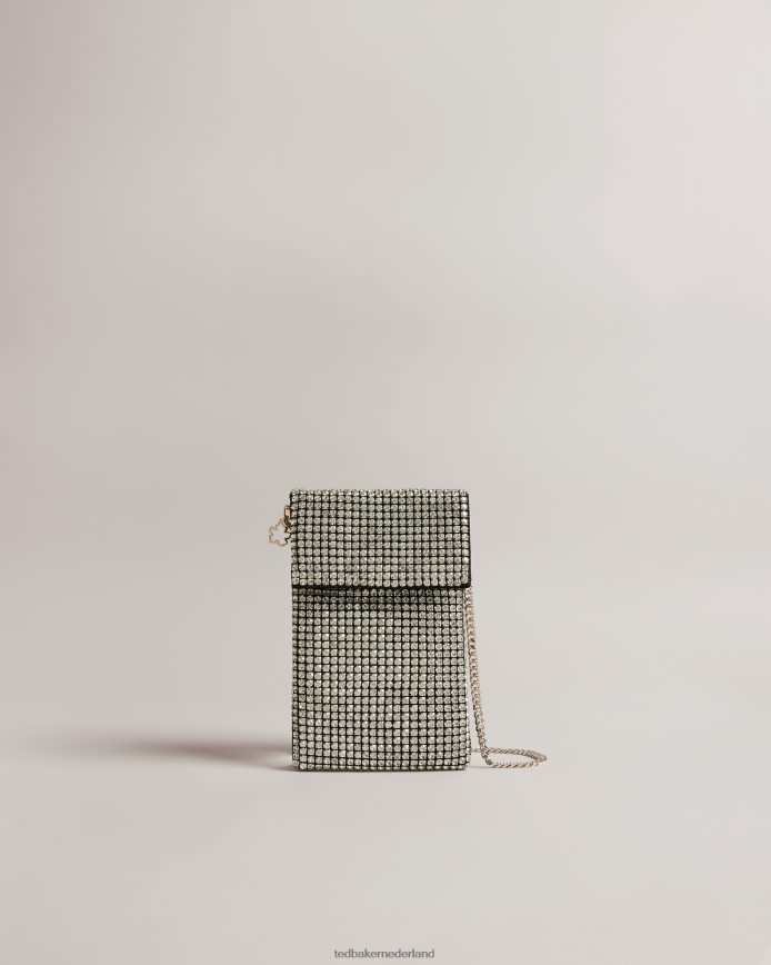 Ted Baker Glitzah kristallen crossbodytasje zilver huishoudartikelen verzameling 6R02N791