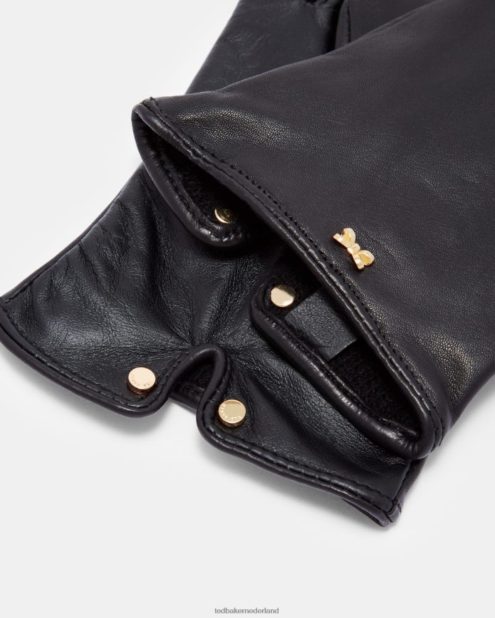 Ted Baker bowsii leren handschoenen met strikdetail zwart accessoires vrouwen 6R02N1171