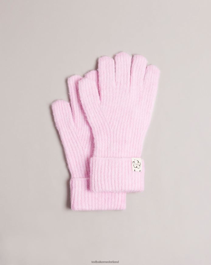 Ted Baker brittea geribde gebreide handschoenen bleekroze accessoires vrouwen 6R02N1136