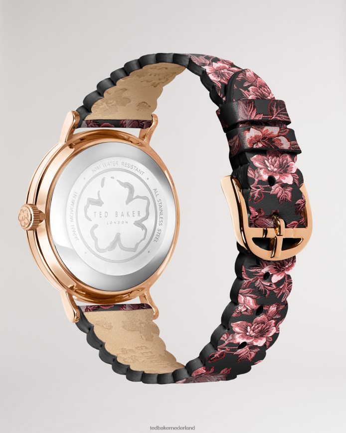 Ted Baker phylli glitched horloge met bloemenprint zwart accessoires vrouwen 6R02N1166