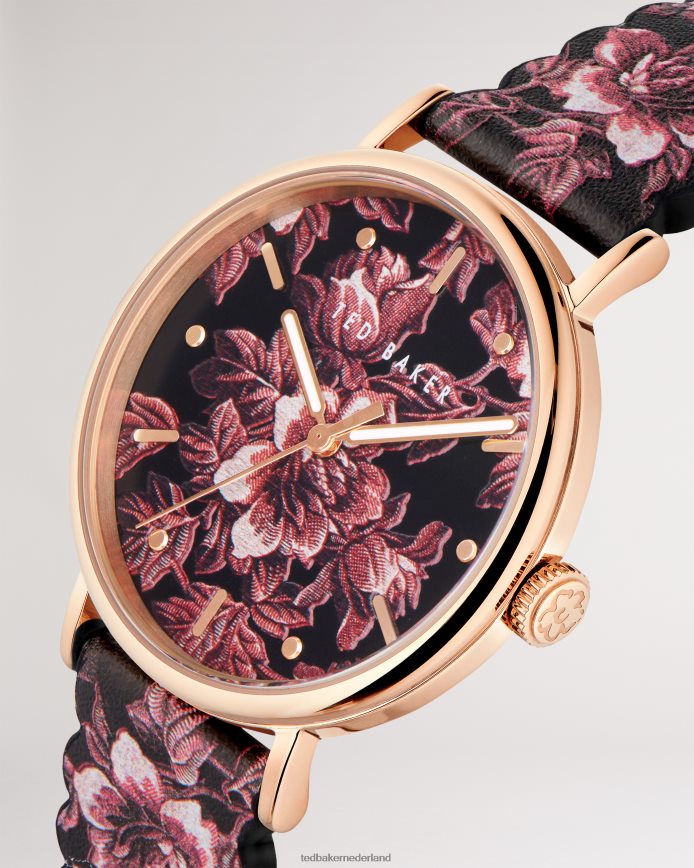 Ted Baker phylli glitched horloge met bloemenprint zwart accessoires vrouwen 6R02N1166