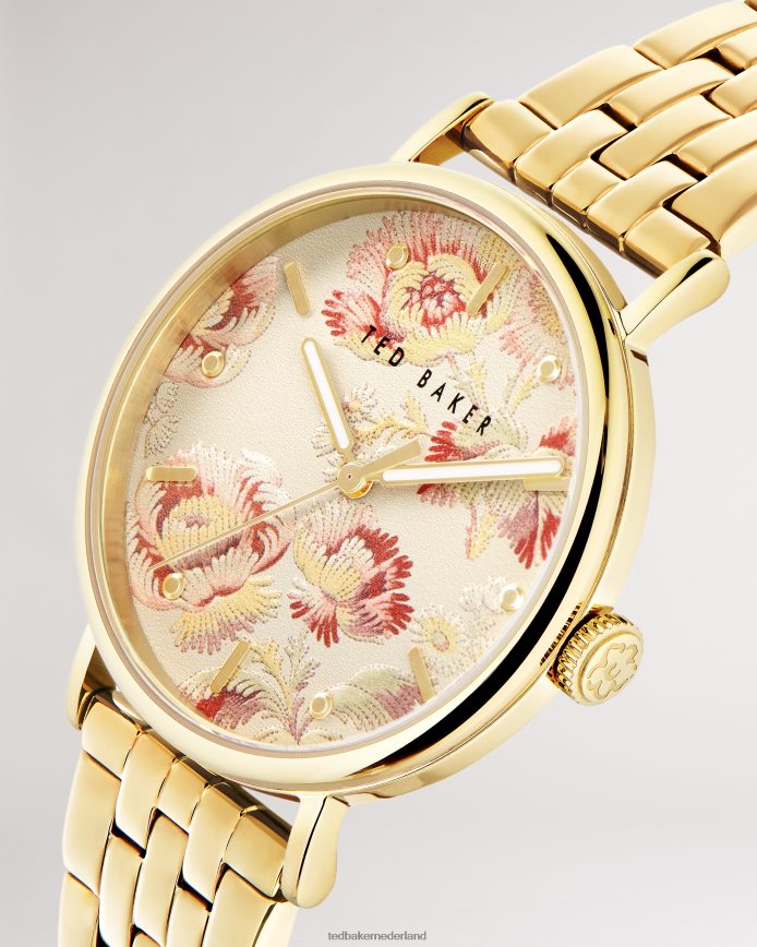 Ted Baker pippp vintage horloge met bloemenprint gouden kleur accessoires vrouwen 6R02N1140
