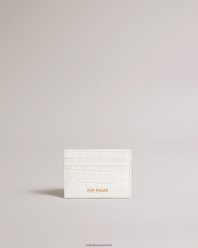 Ted Baker Crokina imitatie krokodillenkaarthouder ecru accessoires vrouwen 6R02N1059