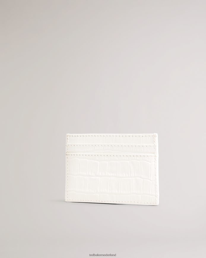 Ted Baker Crokina imitatie krokodillenkaarthouder ecru accessoires vrouwen 6R02N1059