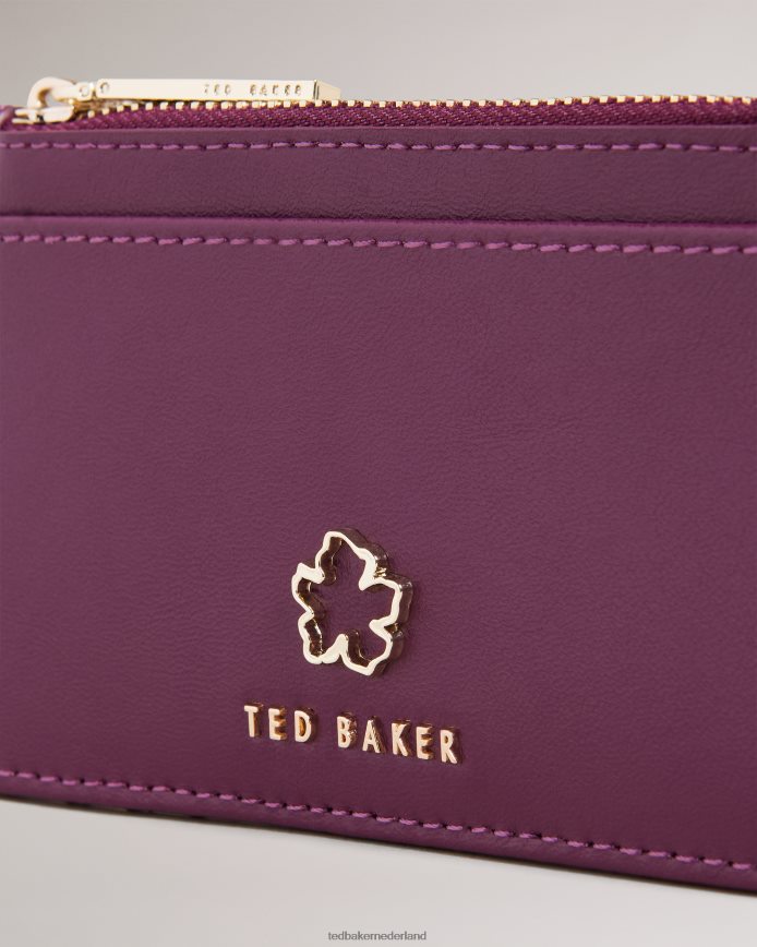 Ted Baker jorjio kaarthouder met bloemenoogje ossenbloed accessoires vrouwen 6R02N940