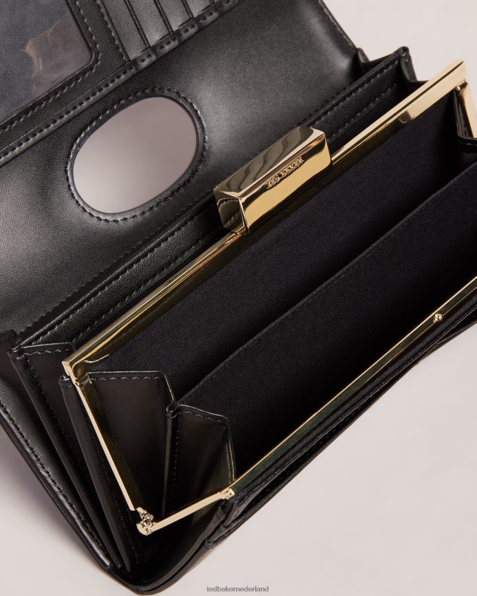 Ted Baker Bavan portemonnee met grote kunstprint en pompon zwart accessoires vrouwen 6R02N989