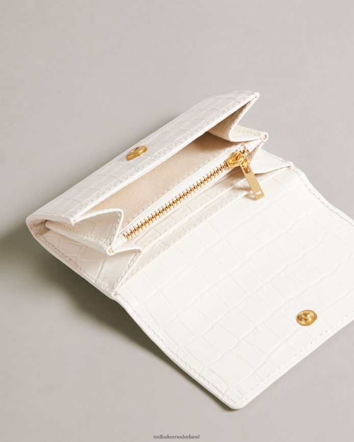 Ted Baker Stenen lederen imitatie krokodillentas ivoor accessoires vrouwen 6R02N999