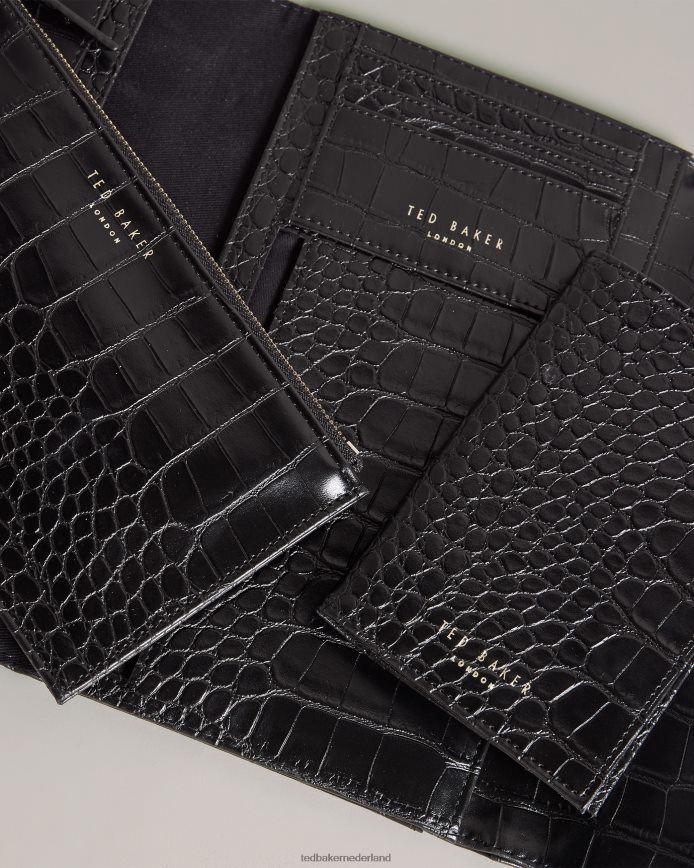 Ted Baker travelz paspoorthouder reisportemonnee zwart accessoires vrouwen 6R02N1001