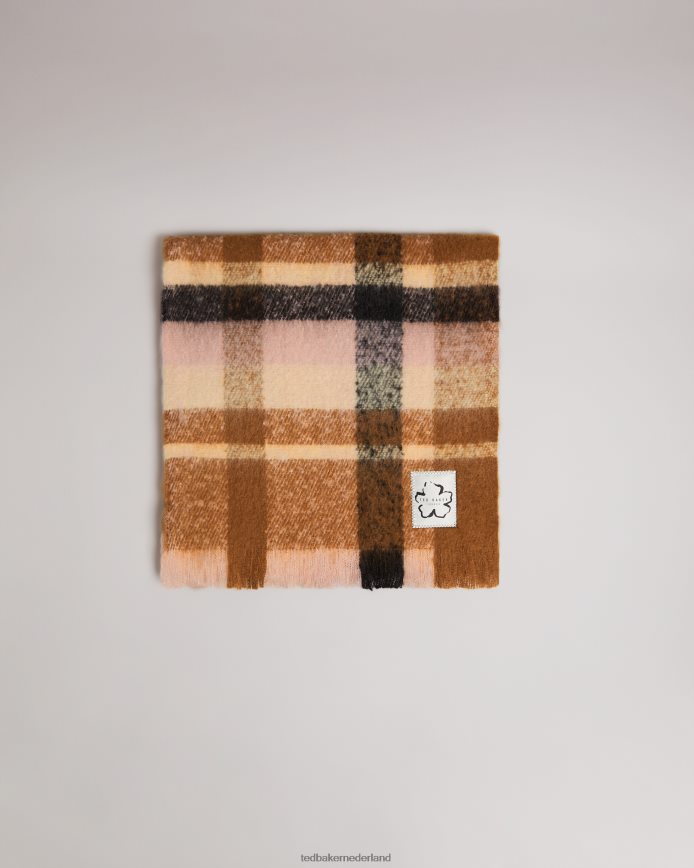 Ted Baker Charloa geruite sjaal natuurlijk accessoires vrouwen 6R02N950