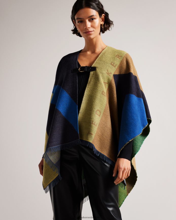 Ted Baker Suffia-poncho met gesp donkerblauw accessoires vrouwen 6R02N1034