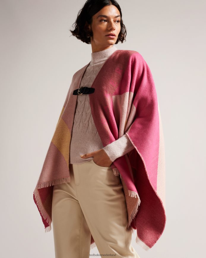Ted Baker Suffia-poncho met gesp roze accessoires vrouwen 6R02N1107