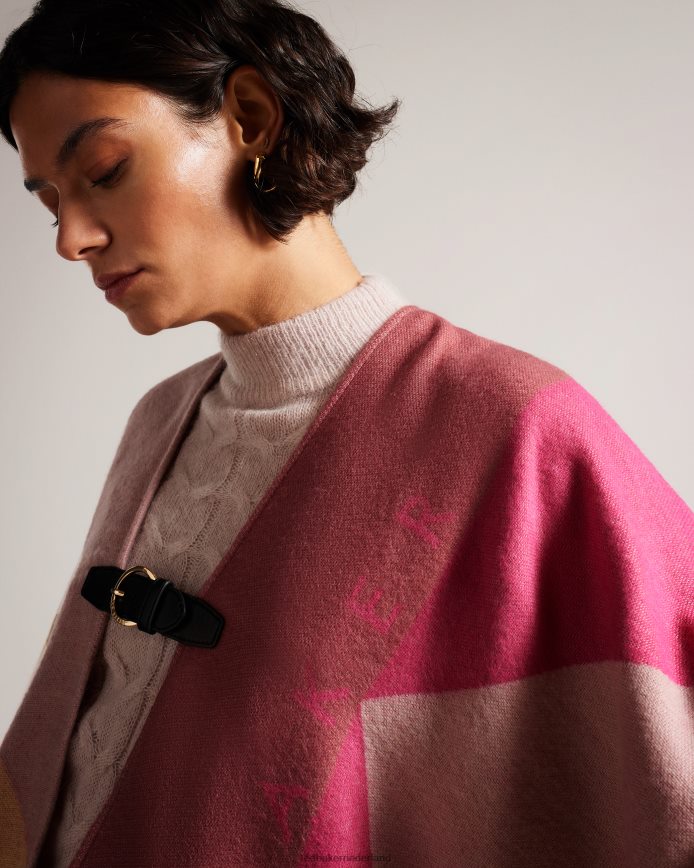 Ted Baker Suffia-poncho met gesp roze accessoires vrouwen 6R02N1107