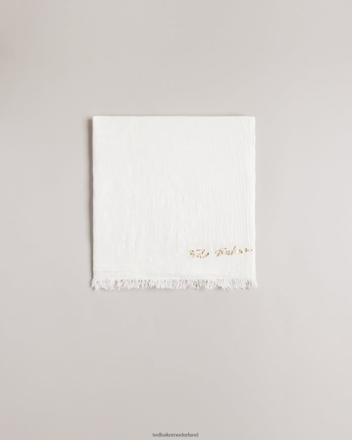 Ted Baker becckie getextureerde geweven sjaal ecru accessoires vrouwen 6R02N945