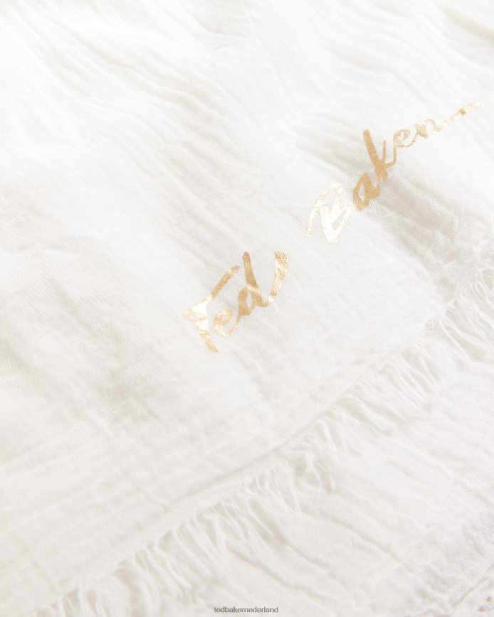 Ted Baker becckie getextureerde geweven sjaal ecru accessoires vrouwen 6R02N945