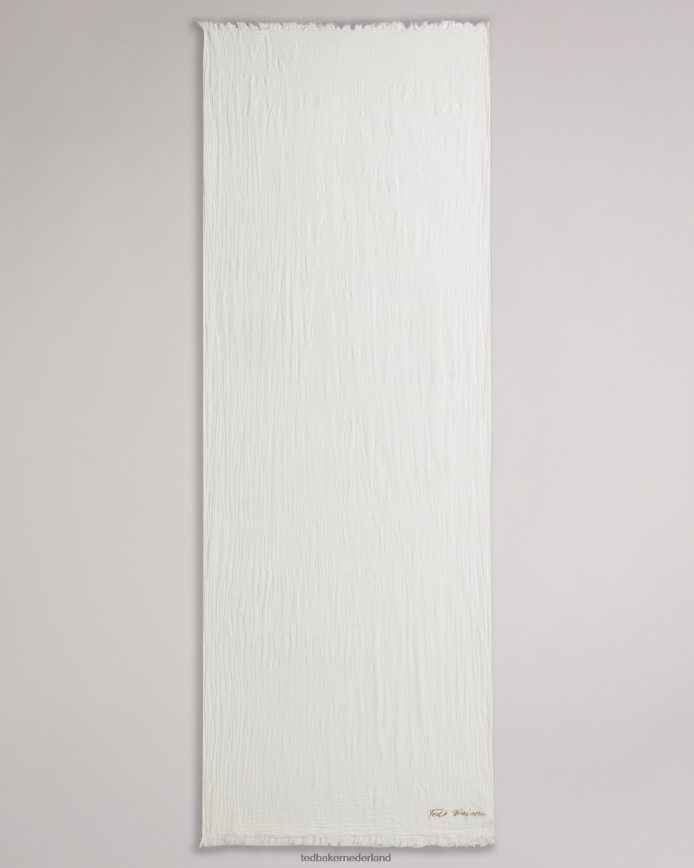 Ted Baker becckie getextureerde geweven sjaal ecru accessoires vrouwen 6R02N945