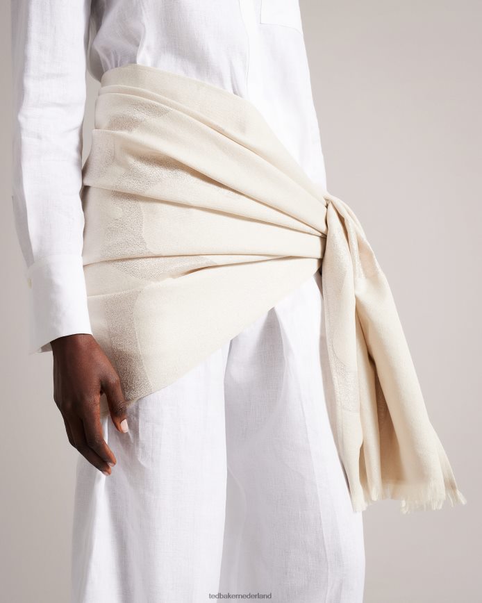 Ted Baker shersa magnolia sjaal natuurlijk accessoires vrouwen 6R02N1167