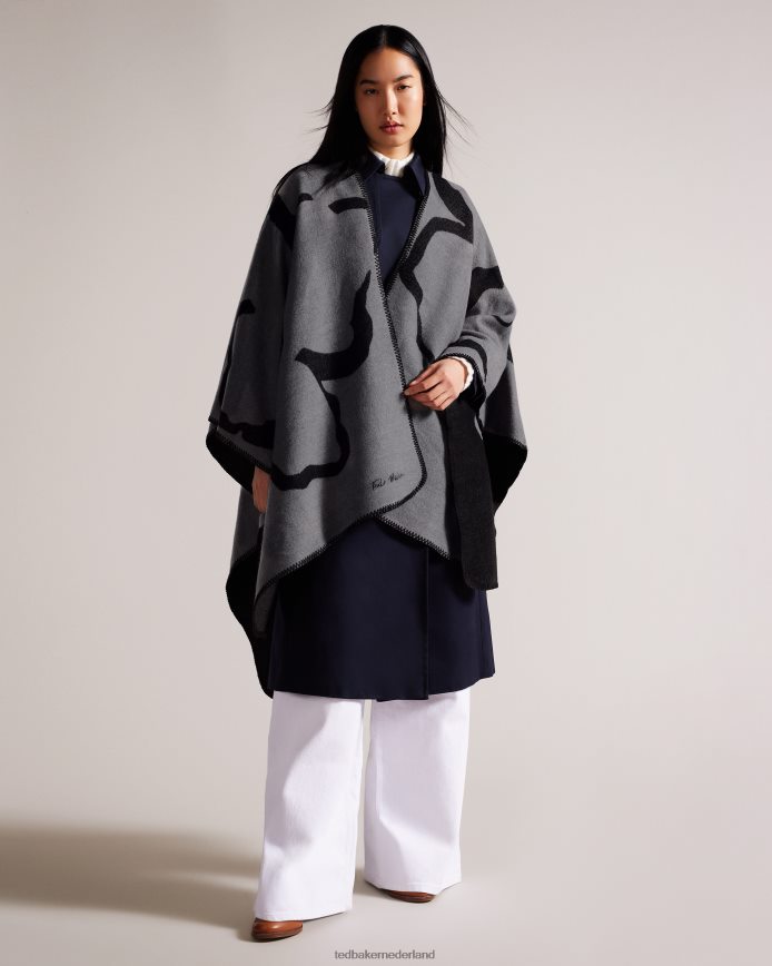 Ted Baker verkrijgbaar magnolia poncho lichtgrijs accessoires vrouwen 6R02N965