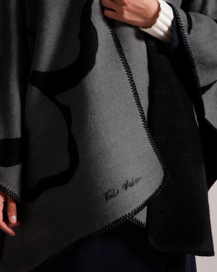 Ted Baker verkrijgbaar magnolia poncho lichtgrijs accessoires vrouwen 6R02N965