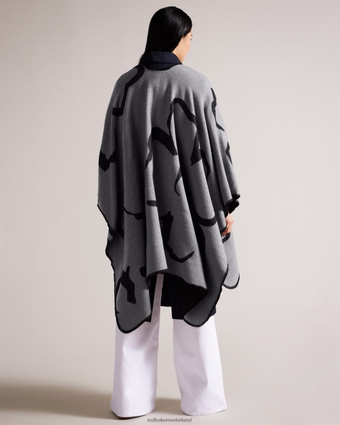 Ted Baker verkrijgbaar magnolia poncho lichtgrijs accessoires vrouwen 6R02N965