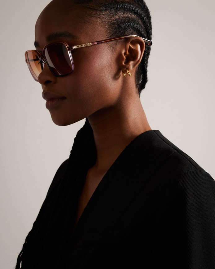 Ted Baker Bandi oversized zonnebril met vierkant montuur paars accessoires vrouwen 6R02N1137