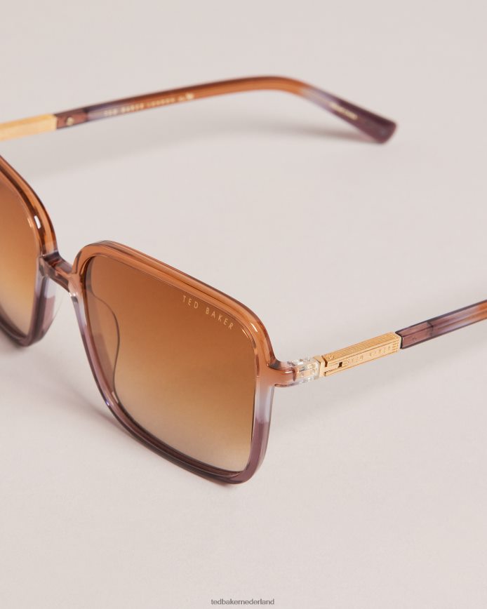 Ted Baker Bandi oversized zonnebril met vierkant montuur paars accessoires vrouwen 6R02N1137