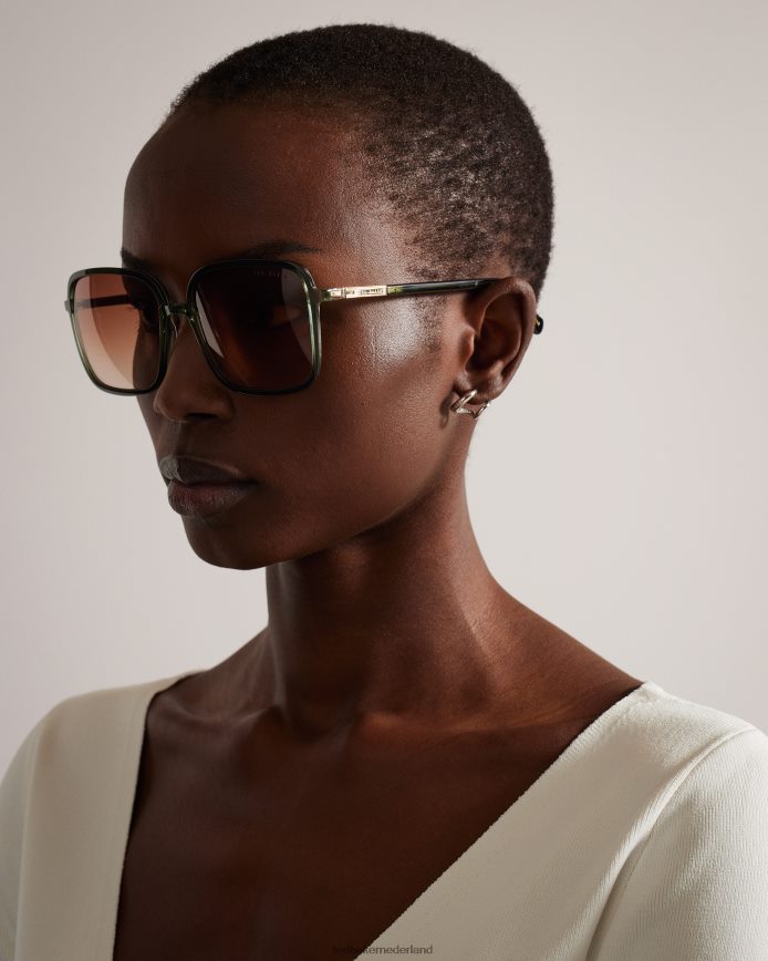 Ted Baker Barron oversized zonnebril met vierkant montuur groente accessoires vrouwen 6R02N1090