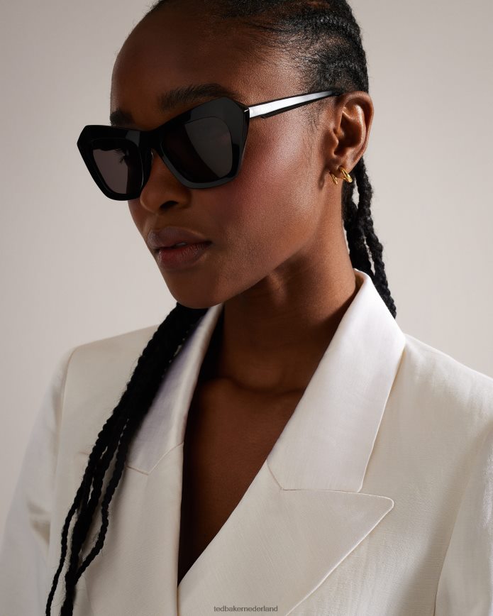 Ted Baker gevlekte geometrische cat eye-zonnebril zwart accessoires vrouwen 6R02N1127