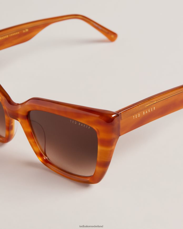 Ted Baker hyatts vierkante zonnebril met schildpadmotief schildpad accessoires vrouwen 6R02N1132