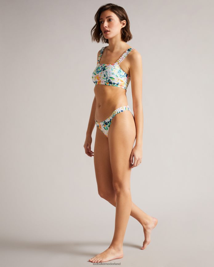 Ted Baker Melray bikinibroekje met bloemenprint wit kleding vrouwen 6R02N608