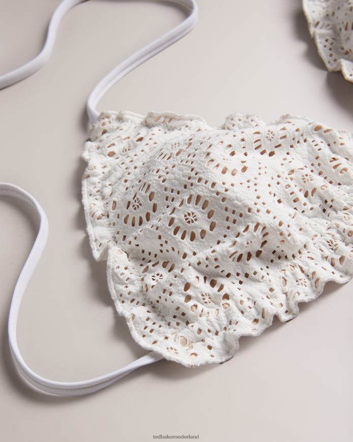 Ted Baker Lileth driehoekige bikinitop met ruchesdetail wit kleding vrouwen 6R02N405