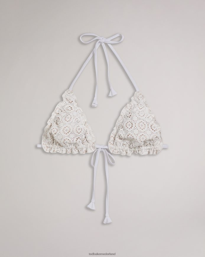 Ted Baker Lileth driehoekige bikinitop met ruchesdetail wit kleding vrouwen 6R02N405