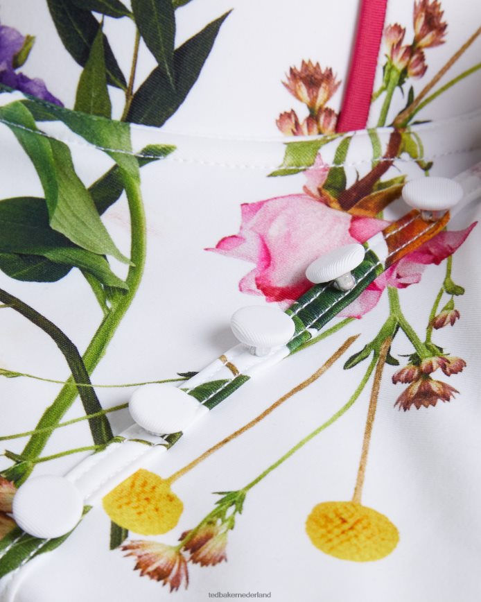 Ted Baker Royella lange bikinitop met bloemenprint wit kleding vrouwen 6R02N226