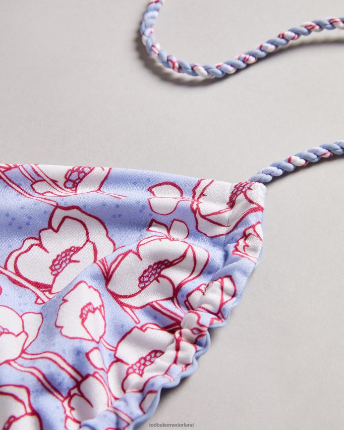 Ted Baker raela omkeerbare bikinitop met klaprozenprint blauw kleding vrouwen 6R02N387