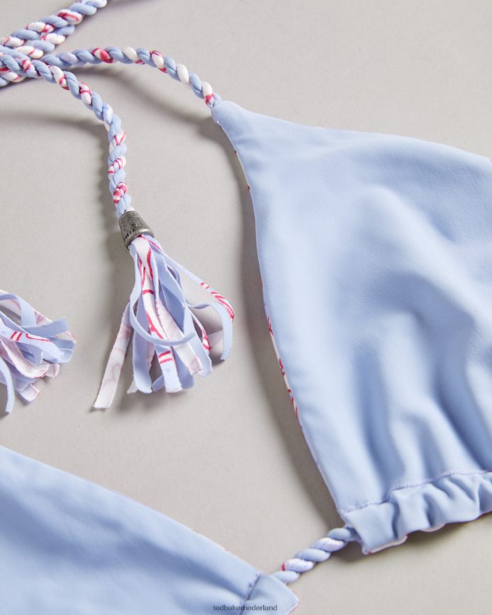 Ted Baker raela omkeerbare bikinitop met klaprozenprint blauw kleding vrouwen 6R02N387