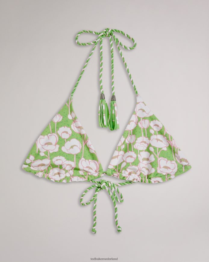 Ted Baker raela omkeerbare bikinitop met klaprozenprint groente kleding vrouwen 6R02N416