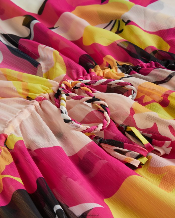 Ted Baker lucenaa abstracte maxi cover-up licht naakt kleding vrouwen 6R02N362