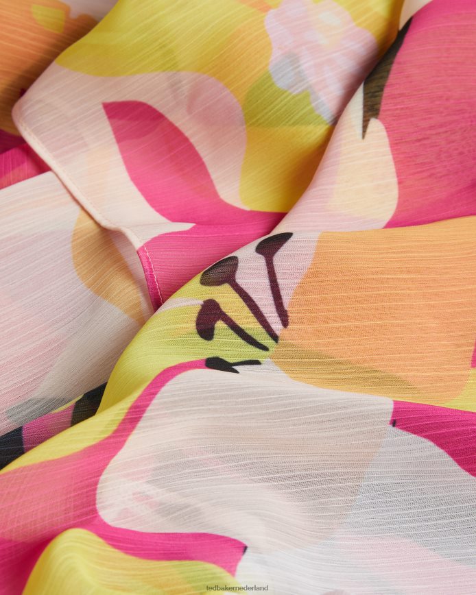 Ted Baker lucenaa abstracte maxi cover-up licht naakt kleding vrouwen 6R02N362