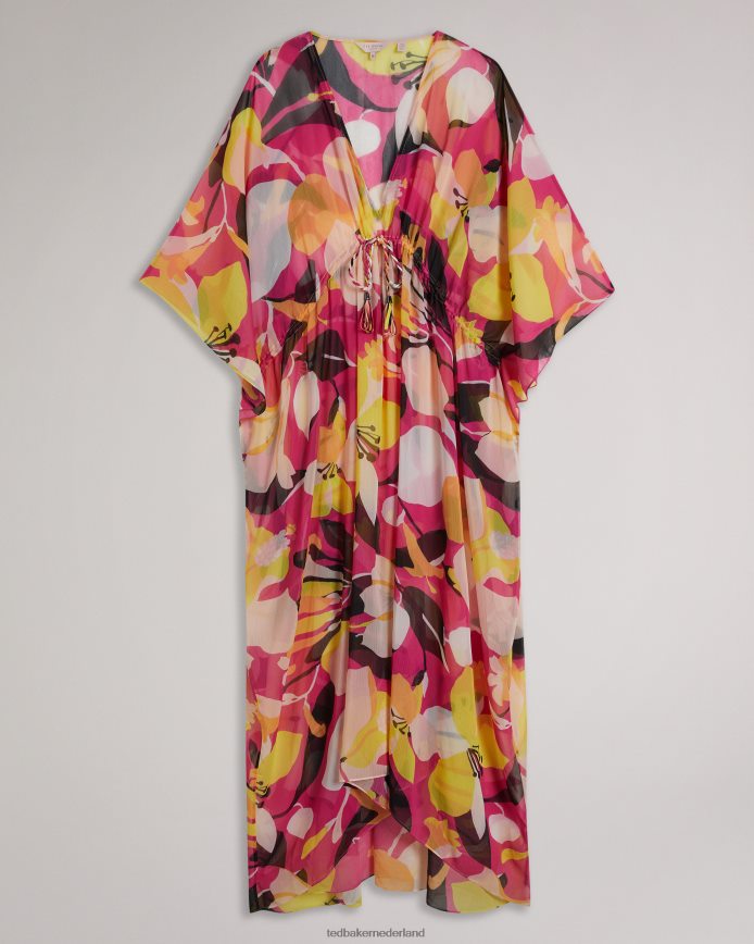 Ted Baker lucenaa abstracte maxi cover-up licht naakt kleding vrouwen 6R02N362