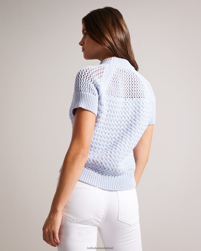 Ted Baker Stena tanktop met mandsteek babyblauw kleding vrouwen 6R02N142