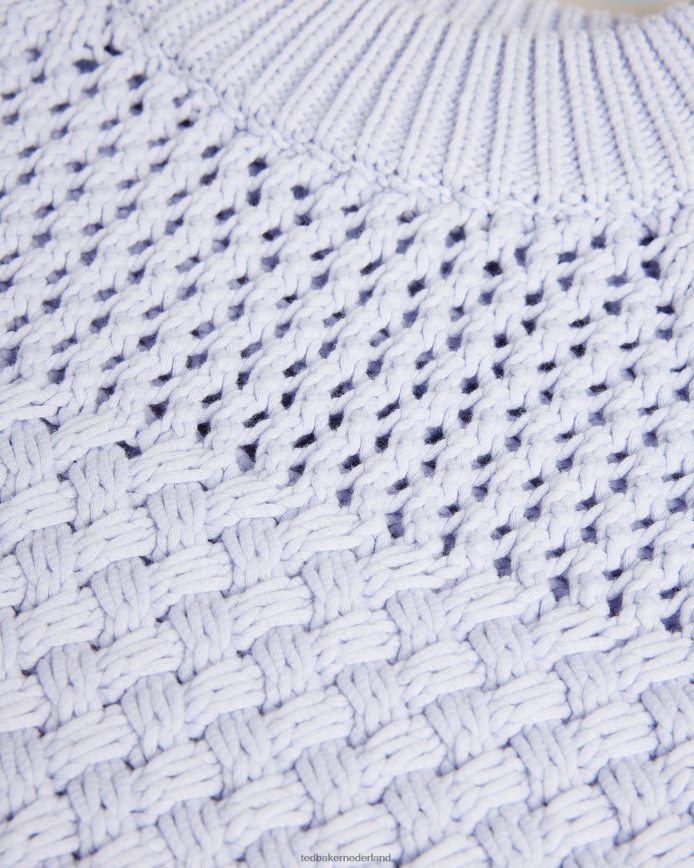 Ted Baker Stena tanktop met mandsteek babyblauw kleding vrouwen 6R02N142