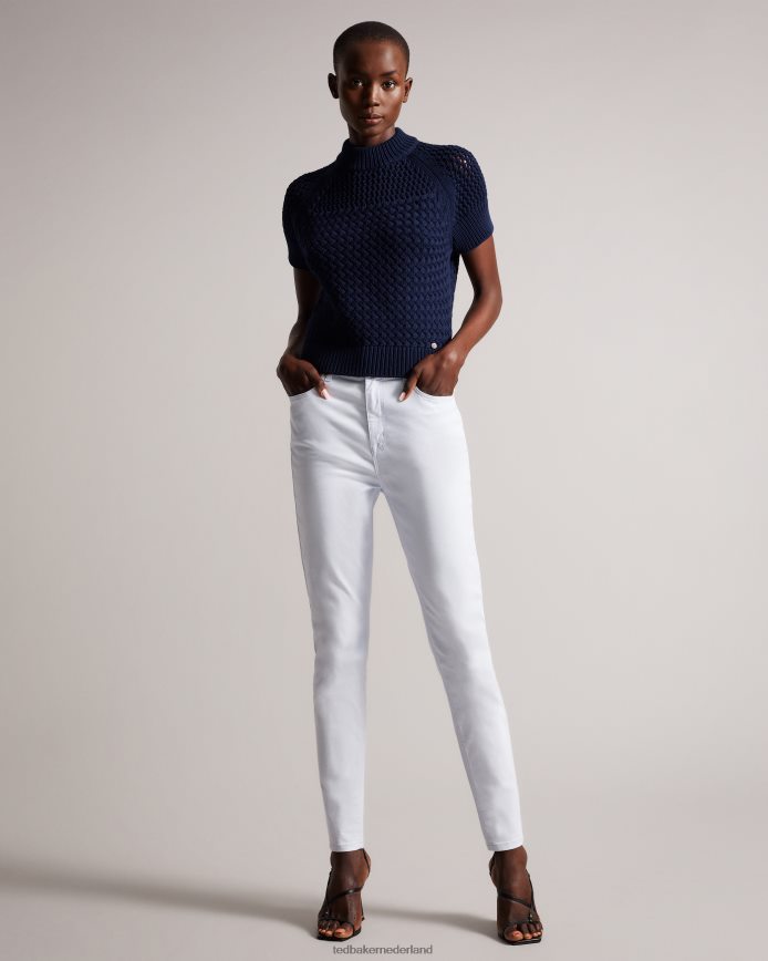 Ted Baker Stena tanktop met mandsteek donkerblauw kleding vrouwen 6R02N276