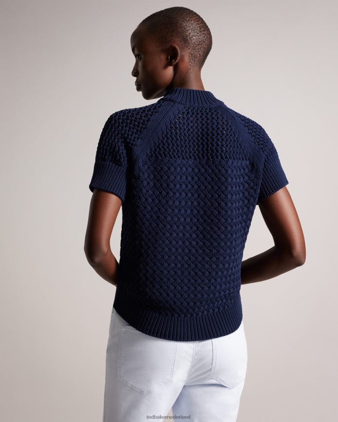 Ted Baker Stena tanktop met mandsteek donkerblauw kleding vrouwen 6R02N276