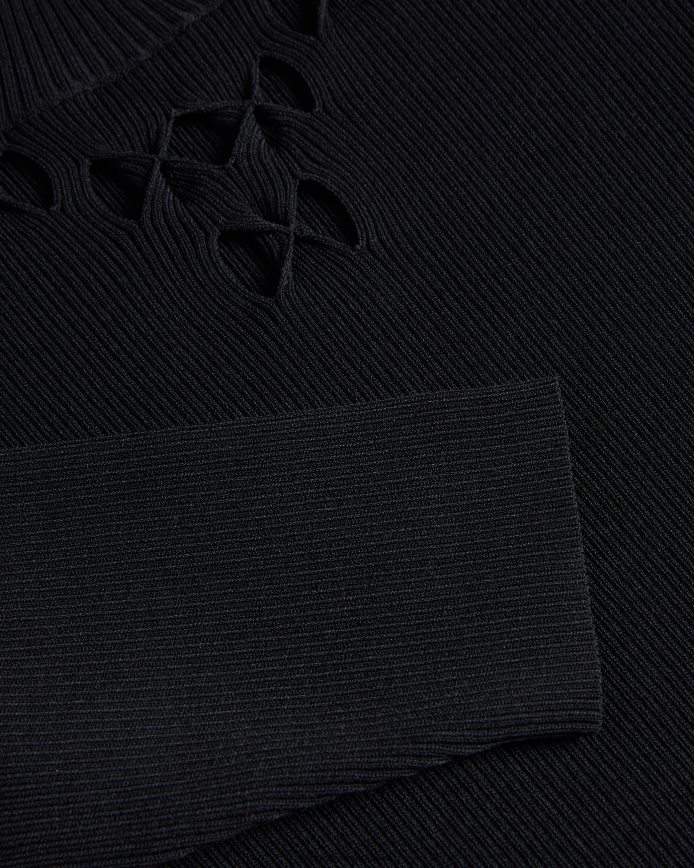 Ted Baker emiiaa geribde, aansluitende top zwart kleding vrouwen 6R02N410